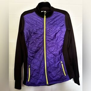Old Navy Active Zip Up Front Quilted Women’s Jacket- Purple/Black Size Medium
